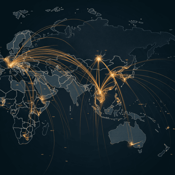 Global market connections across China, Southeast Asia, the United States, and Europe